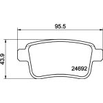 Hella 8DB 355 013-971 Bremsbelagsatz, Scheibenbremse Hella 8DB 355 013-971 Bremsbelagsatz, Scheibenbremse