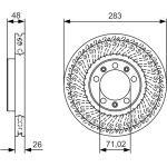 BOSCH 0 986 479 C33 Bremsscheibe