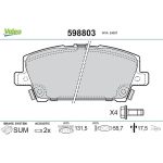 Valeo 598803 Bremsbelagsatz, Scheibenbremse Valeo 598803 Bremsbelagsatz, Scheibenbremse