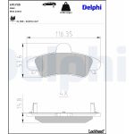 Delphi LP1725 Bremsbelagsatz, Scheibenbremse