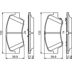 BOSCH 0 986 494 712 Bremsbelagsatz, Scheibenbremse