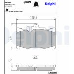 Delphi LP1689 Bremsbelagsatz, Scheibenbremse Delphi LP1689 Bremsbelagsatz, Scheibenbremse