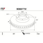 FTE 9082772 Bremsscheibe COATED RANGE FTE 9082772 Bremsscheibe COATED RANGE