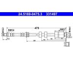 ATE 24.5169-0475.3 Bremsschlauch ATE 24.5169-0475.3 Bremsschlauch
