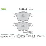 Valeo 598863 Bremsbelagsatz, Scheibenbremse Valeo 598863 Bremsbelagsatz, Scheibenbremse