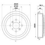 Bremstrommel 8DT 355 300-571