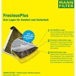 MANN-FILTER FP 29 005 Innenraumfilter FreciousPlus Aktivkohlefilter mit Polyphenol, antibakteriell, Feinstaubfilter (PM 2.5)