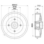 Bremstrommel 8DT 355 302-741 Bremstrommel 8DT 355 302-741