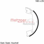 Metzger MG 347 Bremsbackensatz, Feststellbremse Metzger MG 347 Bremsbackensatz, Feststellbremse