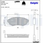 Delphi LP489 Bremsbelagsatz, Scheibenbremse Delphi LP489 Bremsbelagsatz, Scheibenbremse