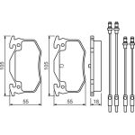 BOSCH 0 986 466 350 Bremsbelagsatz, Scheibenbremse BOSCH 0 986 466 350 Bremsbelagsatz, Scheibenbremse