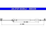 ATE 24.3727-0339.2 Seilzug, Feststellbremse ATE 24.3727-0339.2 Seilzug, Feststellbremse