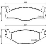 Bremsbelagsatz, Scheibenbremse 8DB 355 006-381 Bremsbelagsatz, Scheibenbremse 8DB 355 006-381