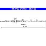 Seilzug, Feststellbremse 24.3727-2120.2 Seilzug, Feststellbremse 24.3727-2120.2