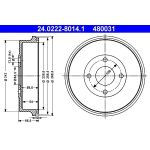 ATE 24.0222-8014.1 Bremstrommel ATE 24.0222-8014.1 Bremstrommel