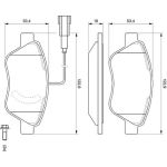 BOSCH 0 986 494 070 Bremsbelagsatz, Scheibenbremse