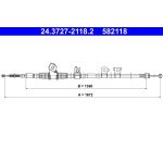 Seilzug, Feststellbremse 24.3727-2118.2 Seilzug, Feststellbremse 24.3727-2118.2