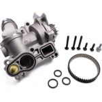 HEPU P682 Wasserpumpe mit Thermomanagementmodul, Dichtungen, Schrauben, Temperaturfühler, mechanisch, Metall HEPU P682 Wasserpumpe mit Thermomanagementmodul, Dichtungen, Schrauben, Temperaturfühler, mechanisch, Metall