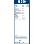 BOSCH H 240 Scheibenwischer Rear 3 397 011 677