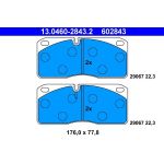 ATE 13.0460-2843.2 Bremsbelagsatz, Scheibenbremse ATE 13.0460-2843.2 Bremsbelagsatz, Scheibenbremse