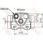 TRW BWF291 Radbremszylinder TRW BWF291 Radbremszylinder