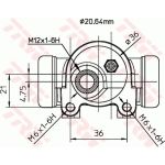 TRW BWF153 Radbremszylinder TRW BWF153 Radbremszylinder