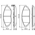 BOSCH 0 986 495 349 Bremsbelagsatz, Scheibenbremse BOSCH 0 986 495 349 Bremsbelagsatz, Scheibenbremse