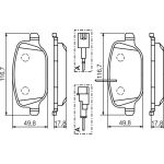 BOSCH 0 986 494 466 Bremsbelagsatz, Scheibenbremse