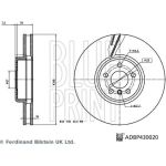 Blue Print ADBP430020 Bremsscheibe Blue Print ADBP430020 Bremsscheibe