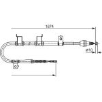 BOSCH 1 987 482 714 Seilzug, Feststellbremse