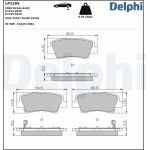 Delphi LP2295 Bremsbelagsatz, Scheibenbremse Delphi LP2295 Bremsbelagsatz, Scheibenbremse