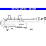 ATE 24.3727-3204.2 Seilzug, Feststellbremse ATE 24.3727-3204.2 Seilzug, Feststellbremse