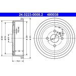 Bremstrommel 24.0223-0008.2