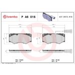 Brembo P A6 016 Bremsbelagsatz, Scheibenbremse PRIME LINE Brembo P A6 016 Bremsbelagsatz, Scheibenbremse PRIME LINE
