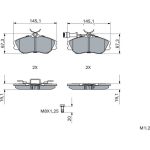 Bremsbelagsatz, Scheibenbremse 0 986 461 115 Bremsbelagsatz, Scheibenbremse 0 986 461 115