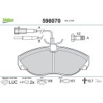 Valeo 598070 Bremsbelagsatz, Scheibenbremse Valeo 598070 Bremsbelagsatz, Scheibenbremse