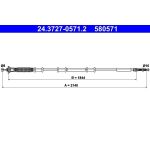 ATE 24.3727-0571.2 Seilzug, Feststellbremse