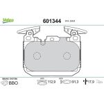 Valeo 601344 Bremsbelagsatz, Scheibenbremse