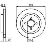 BOSCH 0 986 478 816 Bremsscheibe