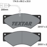 Textar 2910701 Bremsbelagsatz, Scheibenbremse
