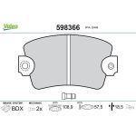 Valeo 598366 Bremsbelagsatz, Scheibenbremse Valeo 598366 Bremsbelagsatz, Scheibenbremse