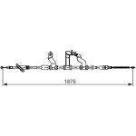 BOSCH 1 987 482 742 Seilzug, Feststellbremse BOSCH 1 987 482 742 Seilzug, Feststellbremse