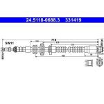 ATE 24.5118-0688.3 Bremsschlauch ATE 24.5118-0688.3 Bremsschlauch