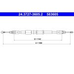 ATE 24.3727-3605.2 Seilzug, Feststellbremse ATE 24.3727-3605.2 Seilzug, Feststellbremse