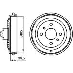BOSCH 0 986 477 125 Bremstrommel BOSCH 0 986 477 125 Bremstrommel