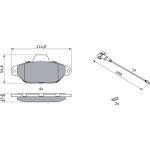 Bremsbelagsatz, Scheibenbremse 0 986 494 115 Bremsbelagsatz, Scheibenbremse 0 986 494 115