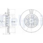 Delphi BG3657C Bremsscheibe Delphi BG3657C Bremsscheibe