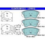 ATE Ceramic 13.0470-5612.2 Bremsbeläge mit akustischer Verschleißwarnung ATE Ceramic 13.0470-5612.2 Bremsbeläge mit akustischer Verschleißwarnung