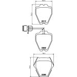 Hella 8DB 355 008-791 Bremsbelagsatz, Scheibenbremse Hella 8DB 355 008-791 Bremsbelagsatz, Scheibenbremse