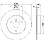 Hella Pagid 8DD 355 113-561 Bremsscheibe PRO